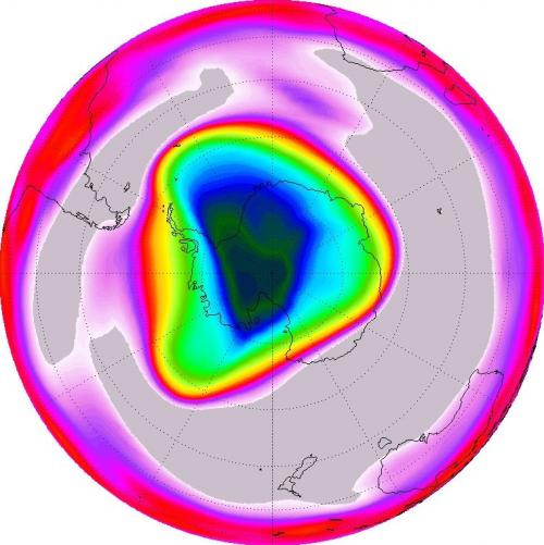 Ozone forecast map 2020