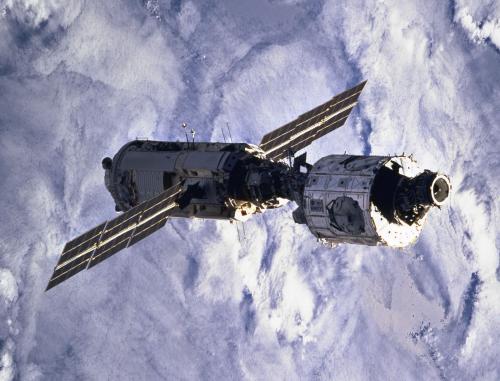 The first two modules of the ISS